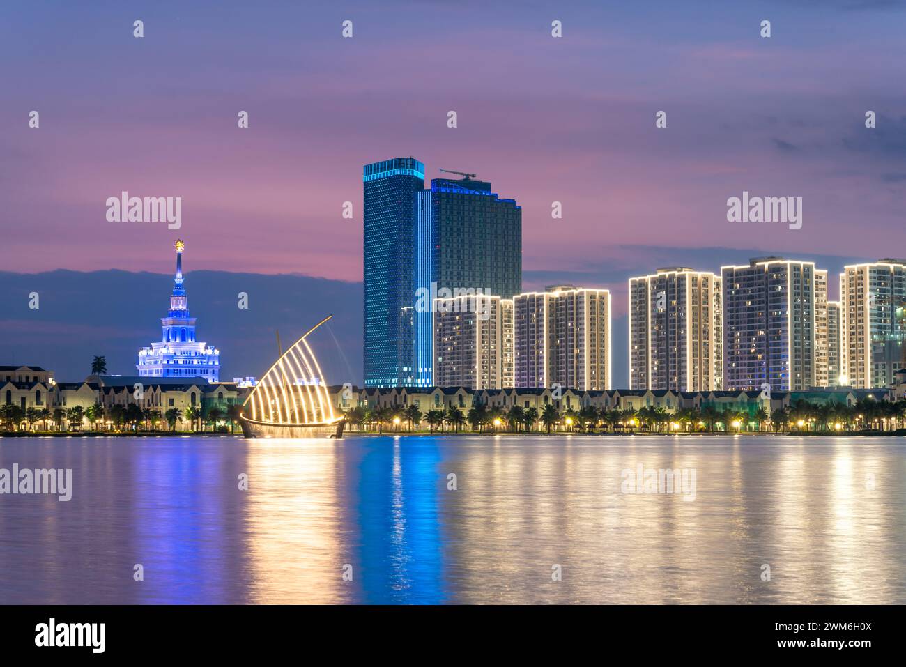 Technopark tower glass building in Vinhomes Ocean Park in Hanoi Stock Photo