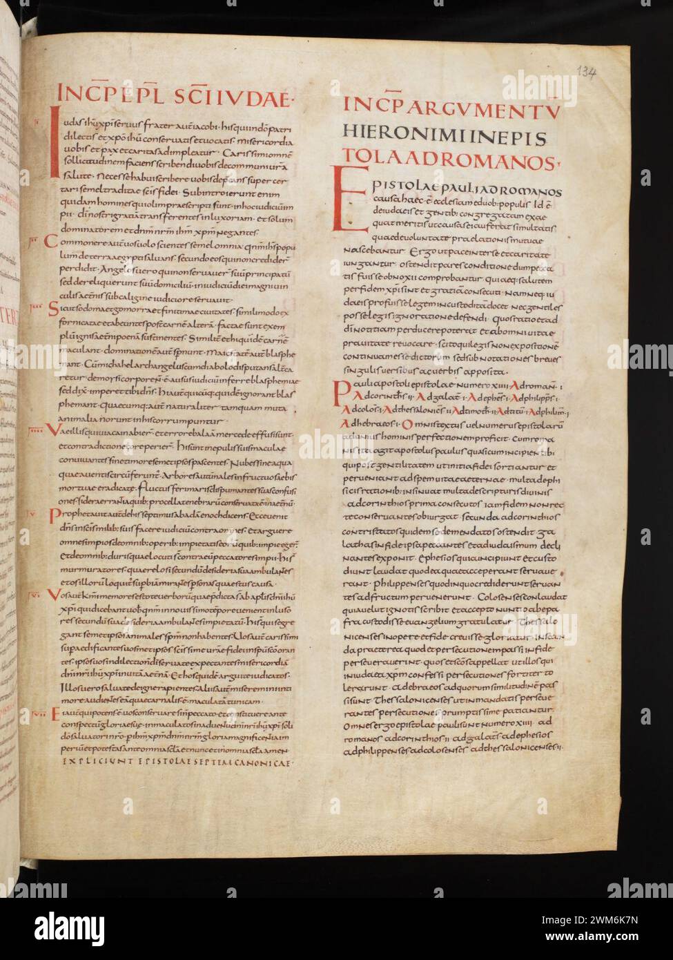 Incomplete Latin Scroll Cod. 4, f. 134r – Biblia latina (Vulgata, Part 2 Solomon to Apocalypse ...