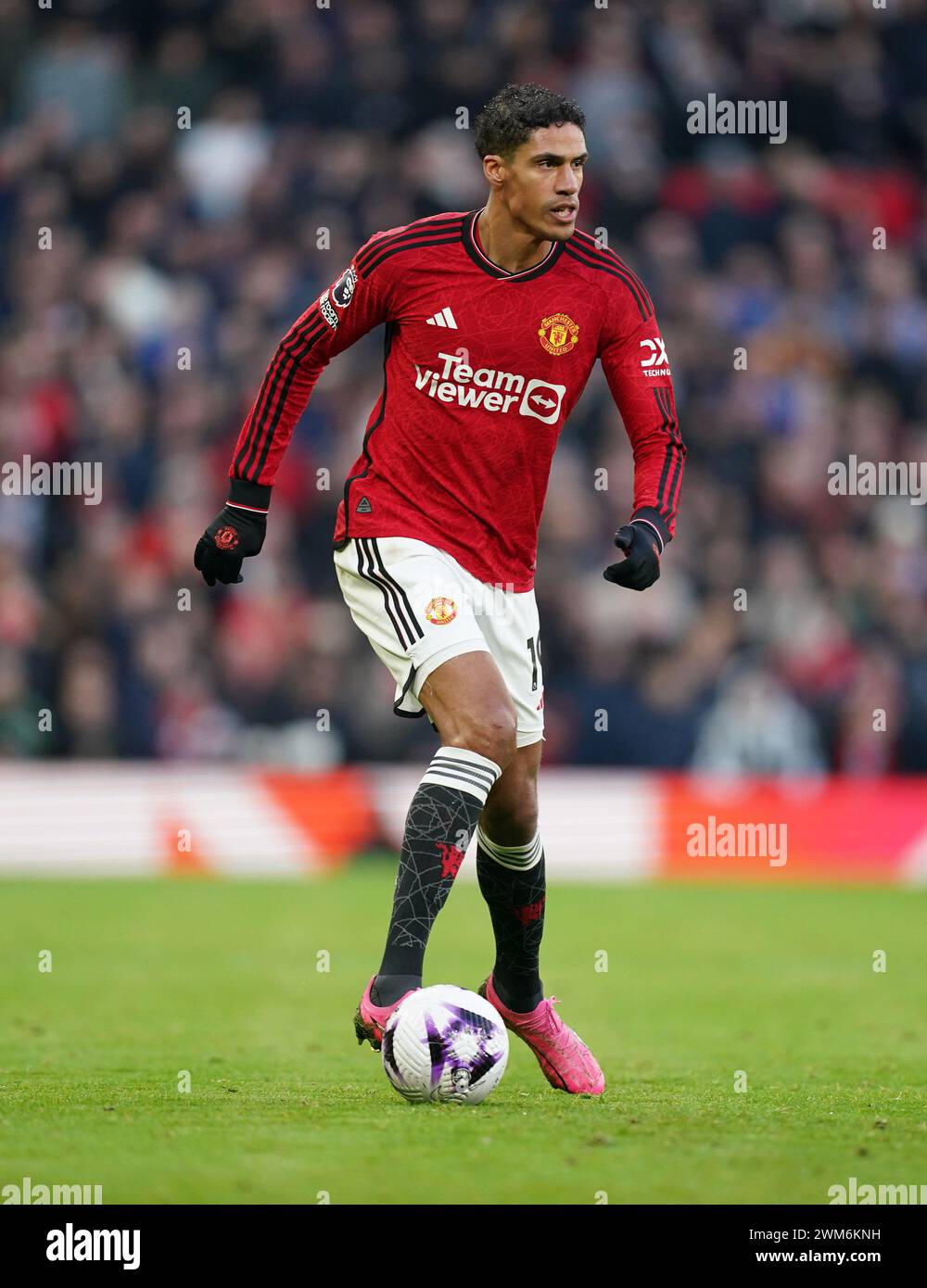 Manchester United's Raphael Varane during the Premier League match at ...