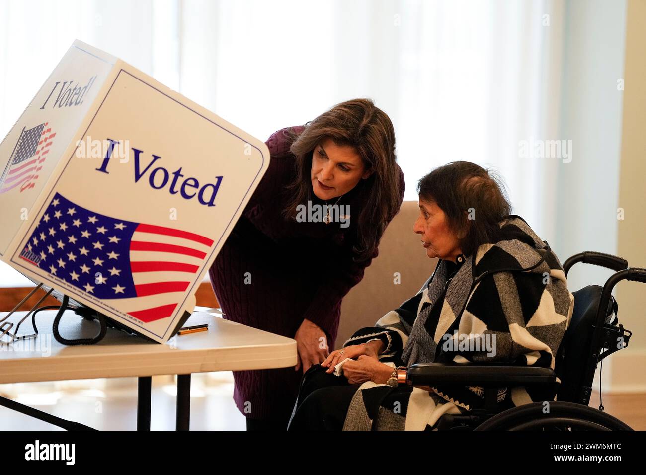 Republican presidential candidate former UN Ambassador Nikki Haley