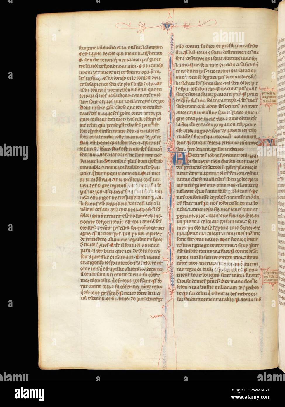 Cod. 27, f. 293v – Bible du XIIIème siècle (Part 1 Genesis – Psalms. Stock Photo