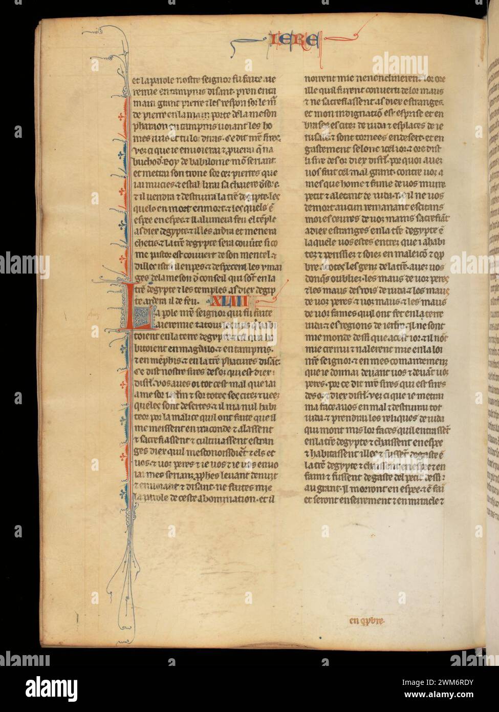 Cod. 28, f. 114v – Bible du XIIIème siècle (Part 2 Proverbs – Apocalypse. Stock Photo