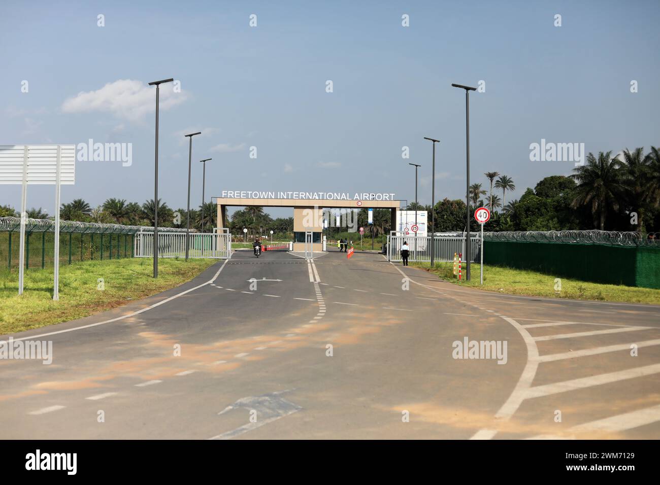 General view of Freetown International Airport, Freetown, Sierra Leone, Africa. Stock Photo
