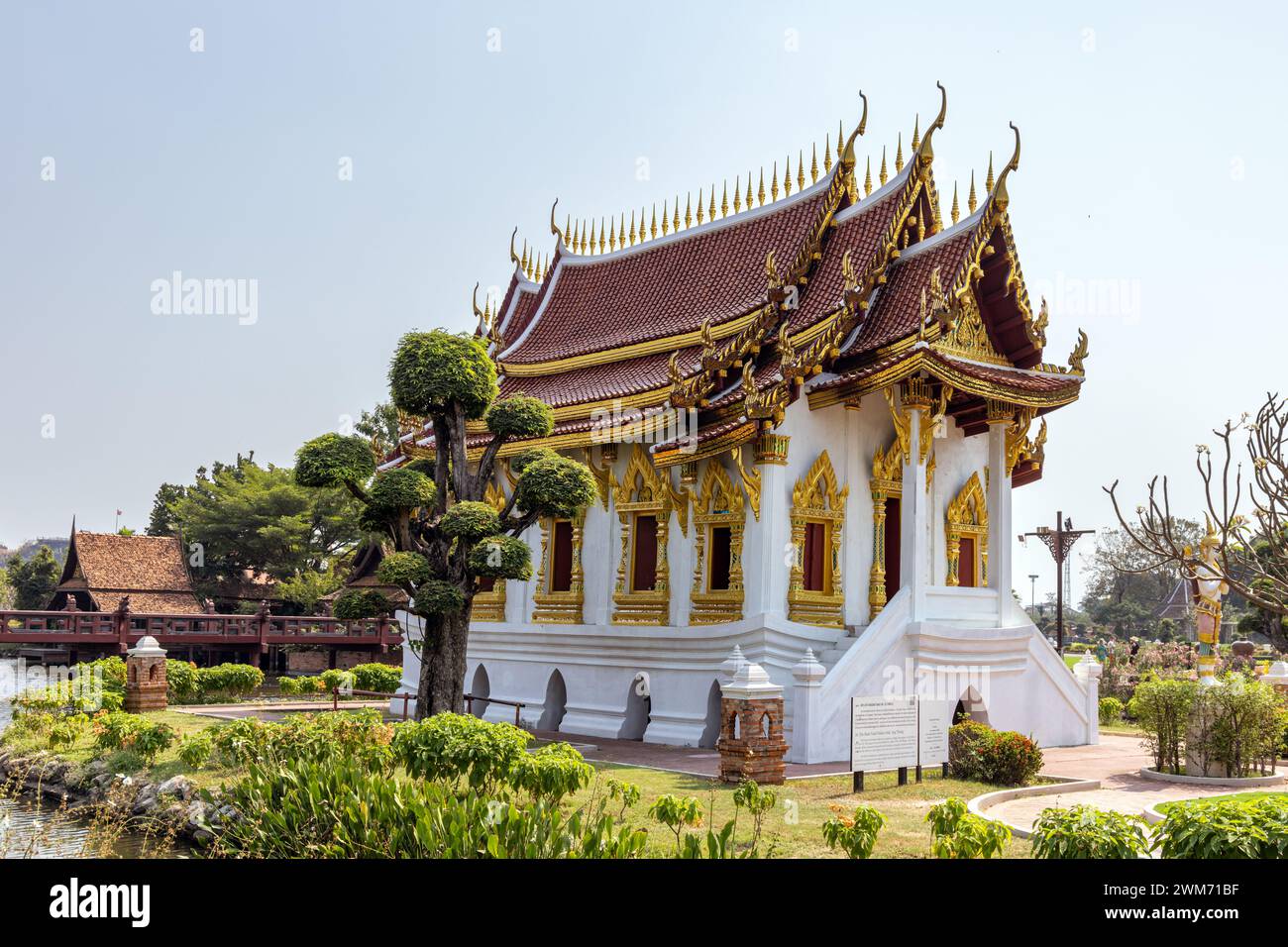 Kam Yaad Palace Hall Ang Thong, Ancient City, Bangkok, Thailand Stock Photo