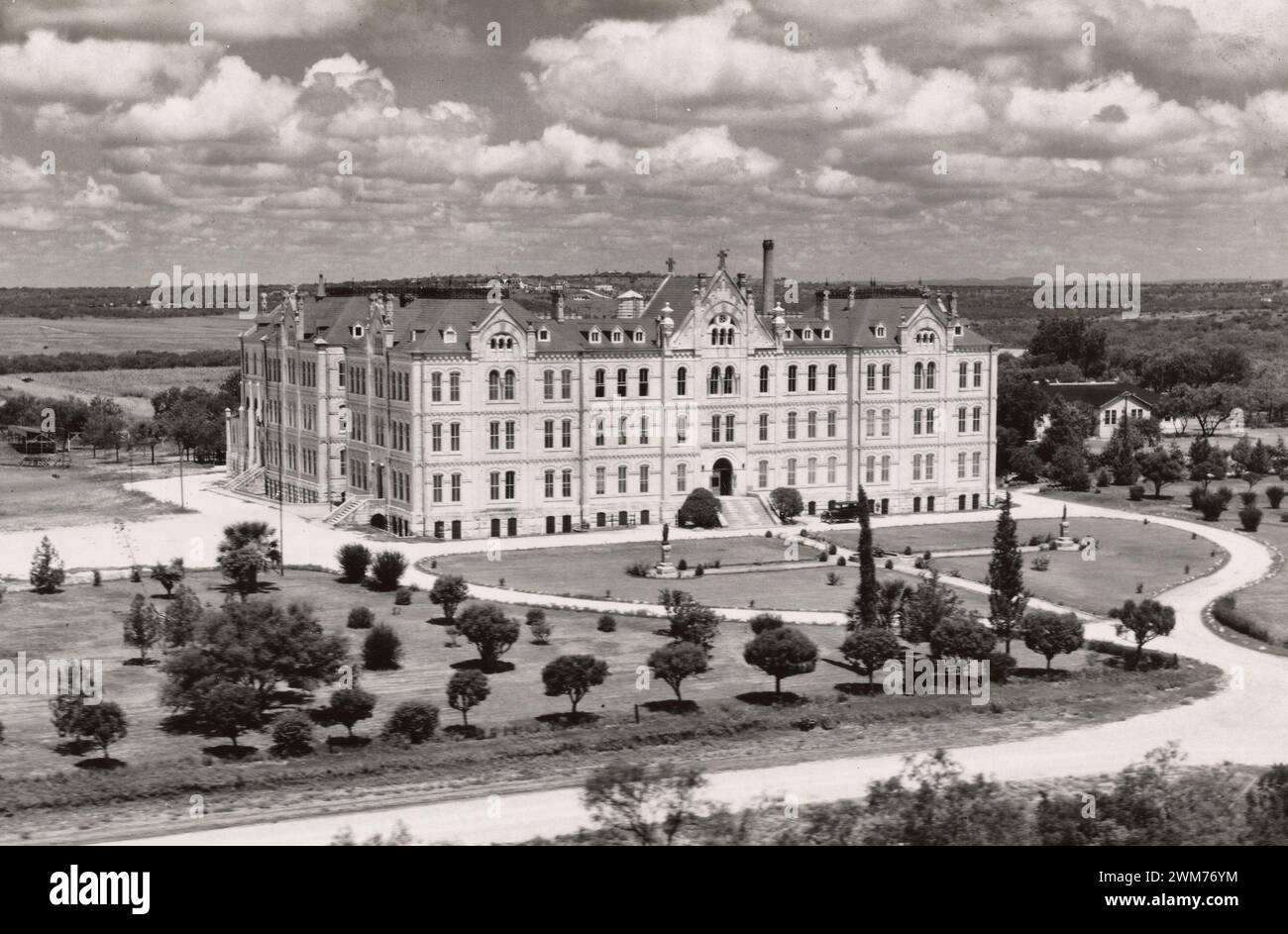 Aerial view of St. Louis College, San Antonio, Texas, 1931 Stock Photo