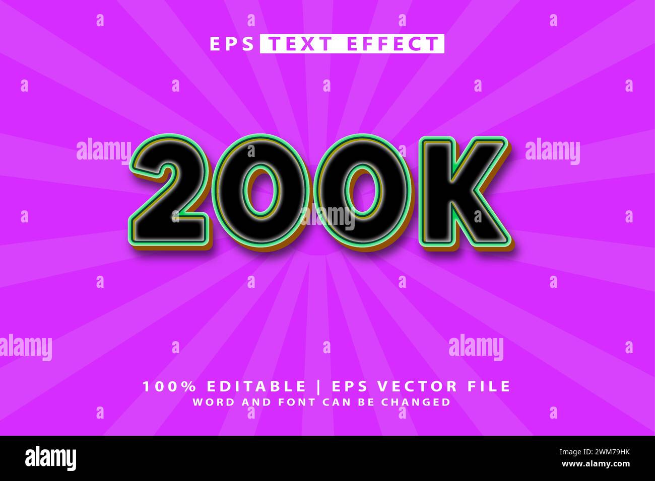 Text Stock 3d editable text effect Stock Vector Image & Art - Alamy