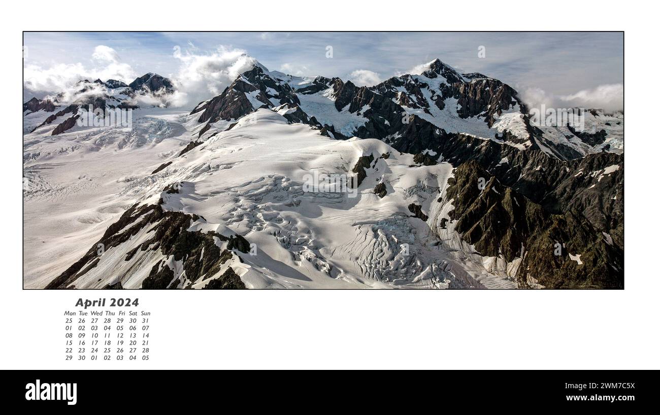 Desktop Calendars for widescreen monitors Stock Photo