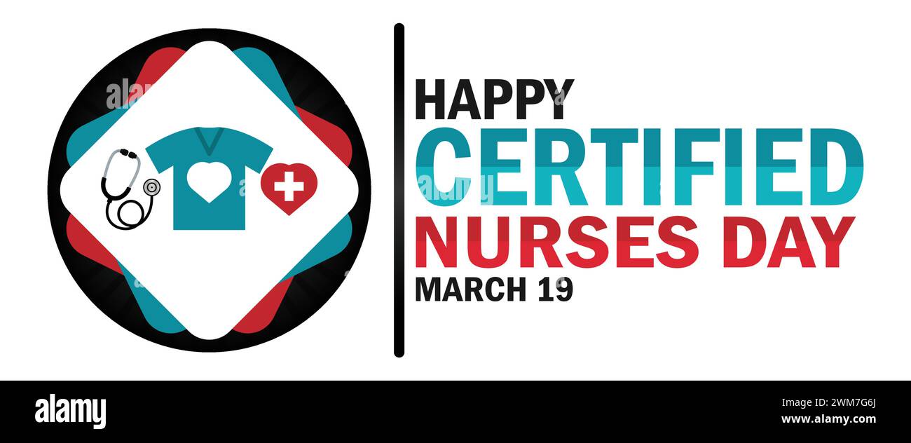 Happy Certified Nurses Day. Suitable for greeting card, poster and