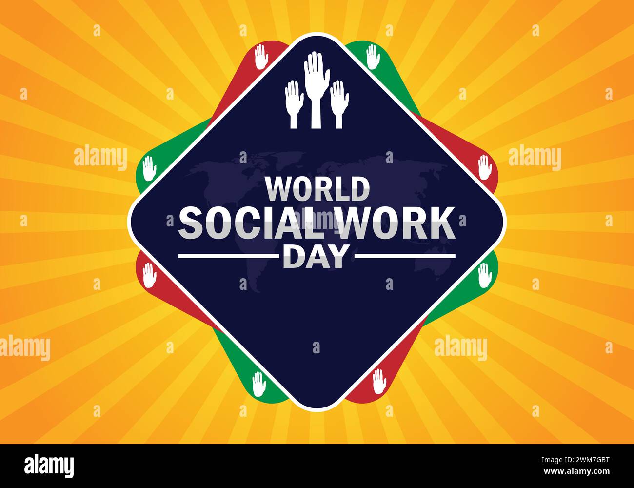 World social work day wallpaper with typography world social work day