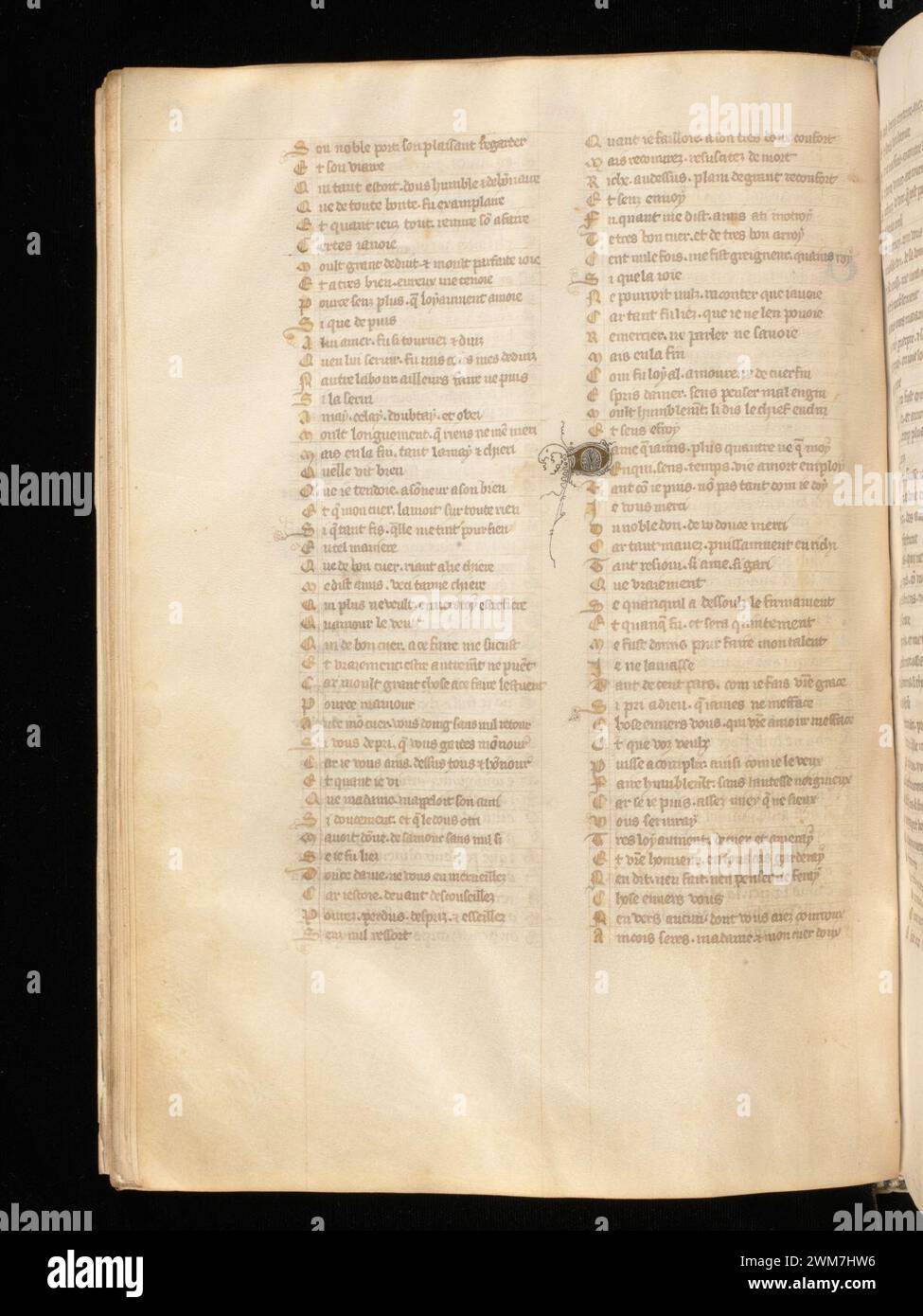 Cod. 218, f. 17v – Guillaume de Machaut, Oeuvres. Stock Photo