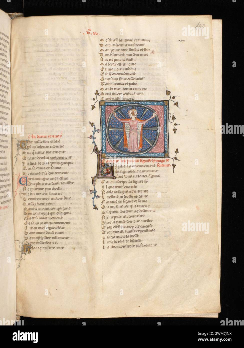 Cod. 218, f. 100r – Guillaume de Machaut, Oeuvres. Stock Photo