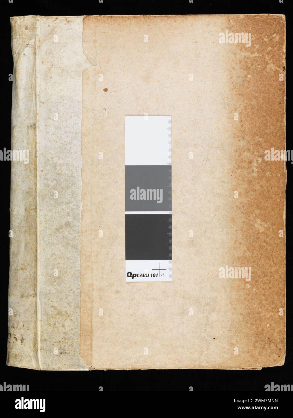 Cod. 234, QP card on binding a – Cassiodorus, Augustinus, Alcuinus, Audax Grammaticus. Stock Photo