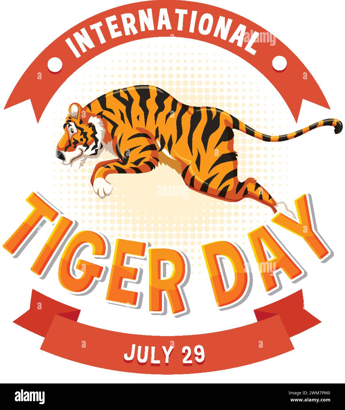 Vector graphic for International Tiger Day, July 29 Stock Vector Image