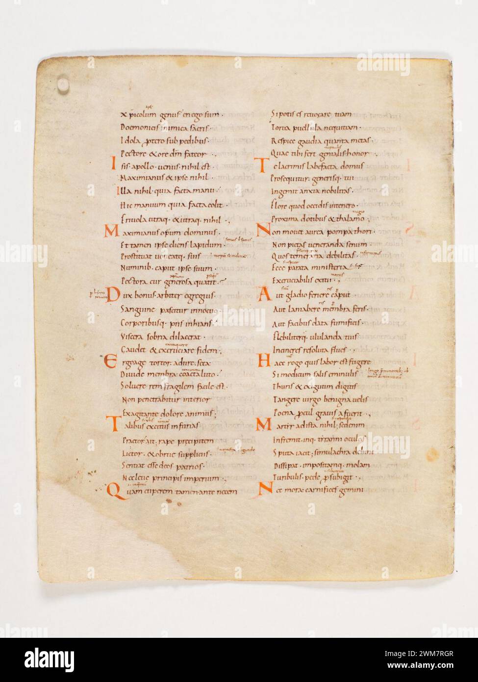Cod. 264, p. 112 – Prudentius, Carmina. Stock Photo