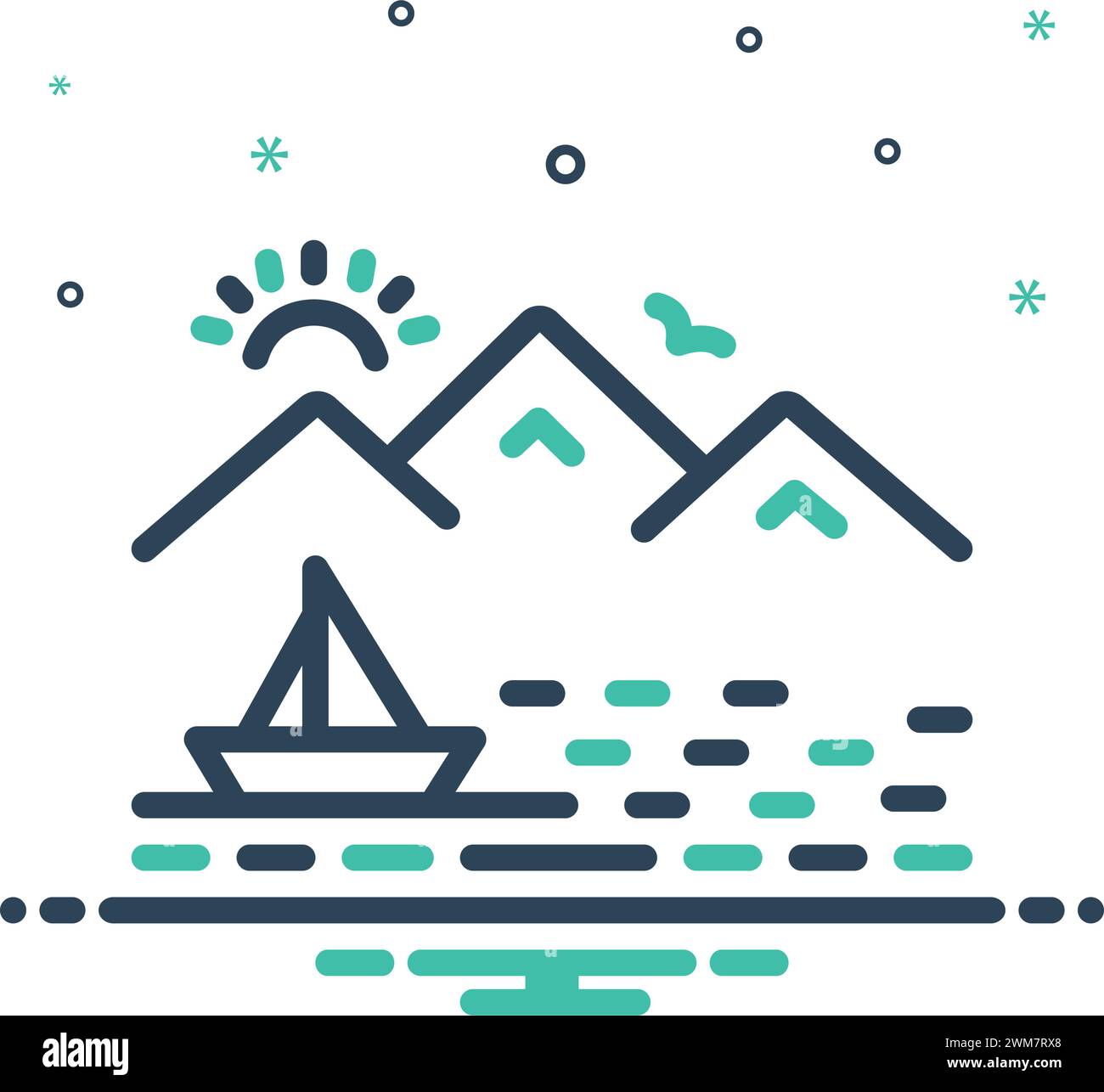 Icon for tahoe,mountain Stock Vector