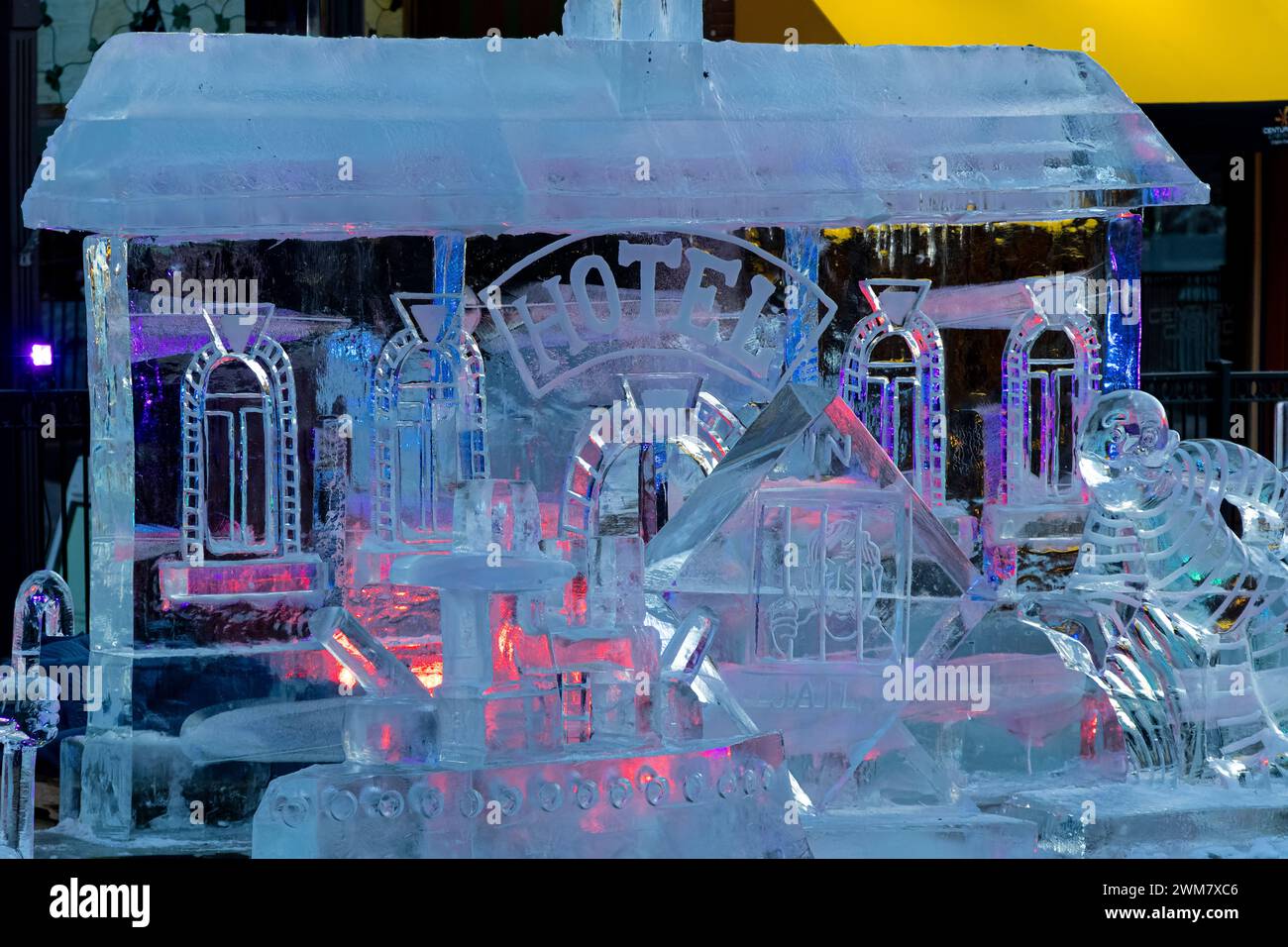 Ice sculptures at the Cripple Creek Ice Festival Stock Photo Alamy