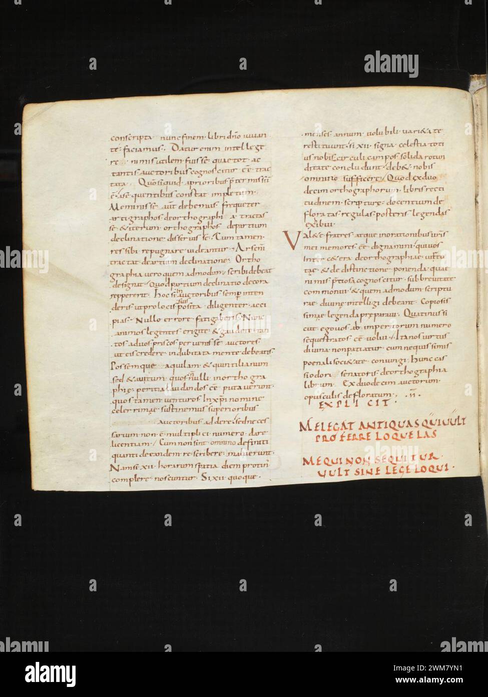 Cod. 330, f. 17v – Composite manuscript Orthography and etymology, Latin. Stock Photo