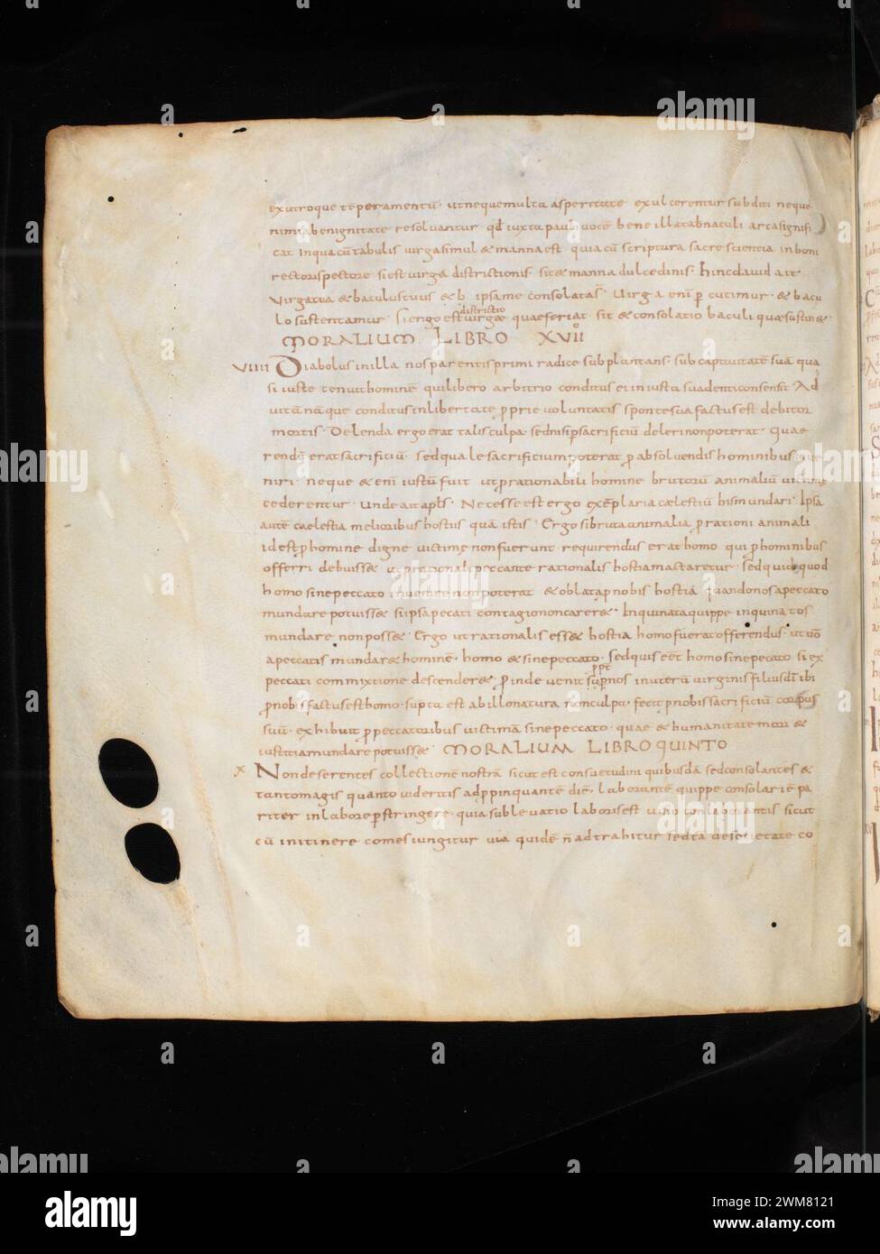 Cod. 344, f. 141v – Florus Lugdunensis Sententiae epistolarum beati Pauli apostoli a sancto Hieronimo presbitero, denique a beato papa Gregorio expositae. Stock Photo