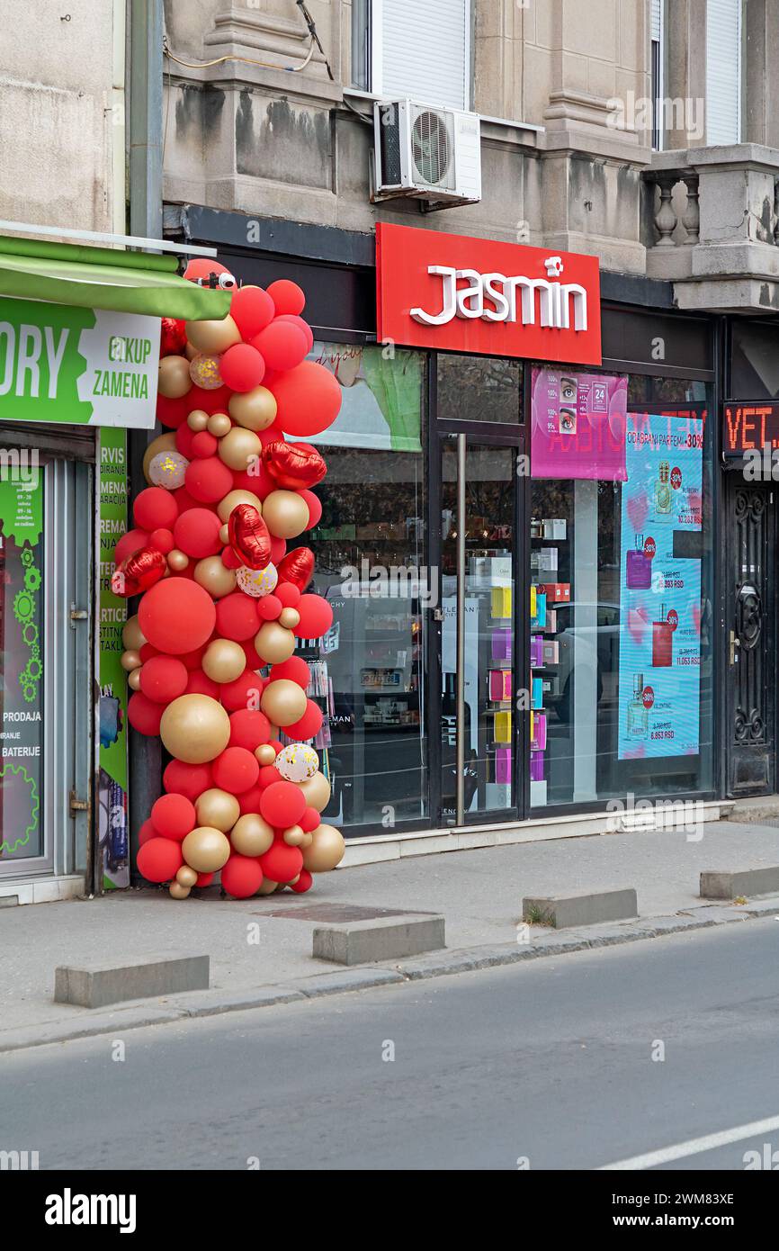 Belgrade, Serbia - February 11, 2024: Famous beauty make up chain store