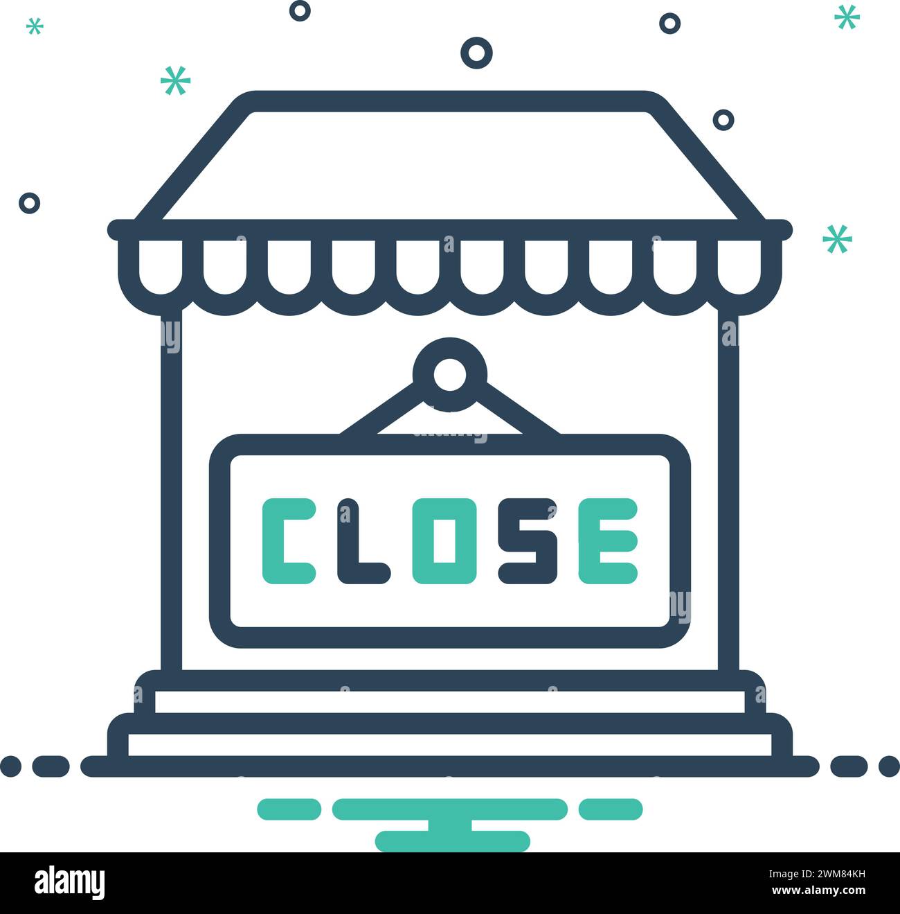 Icon for closed,barred Stock Vector