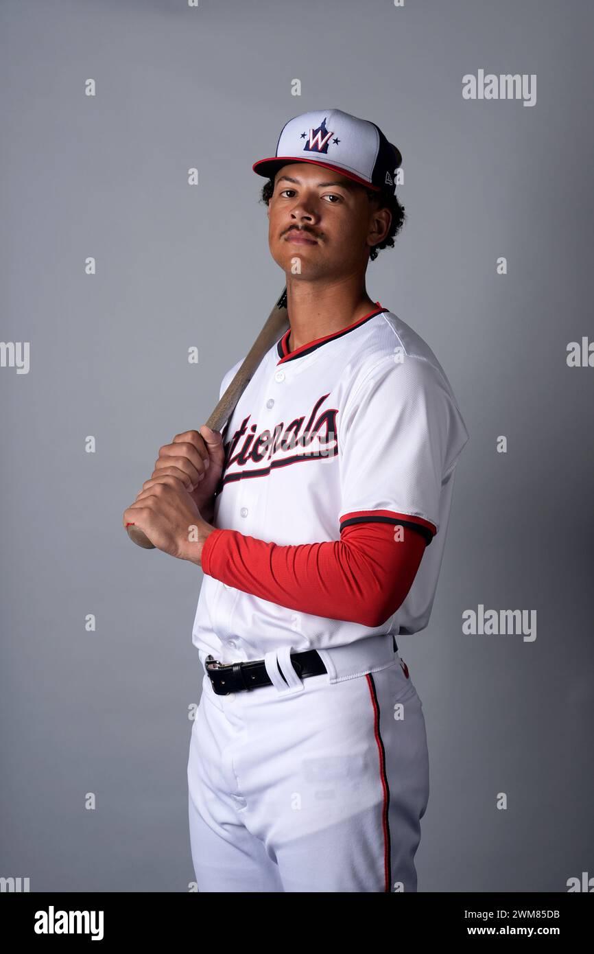 This is a 2024 photo of Trey of the Washington Nationals