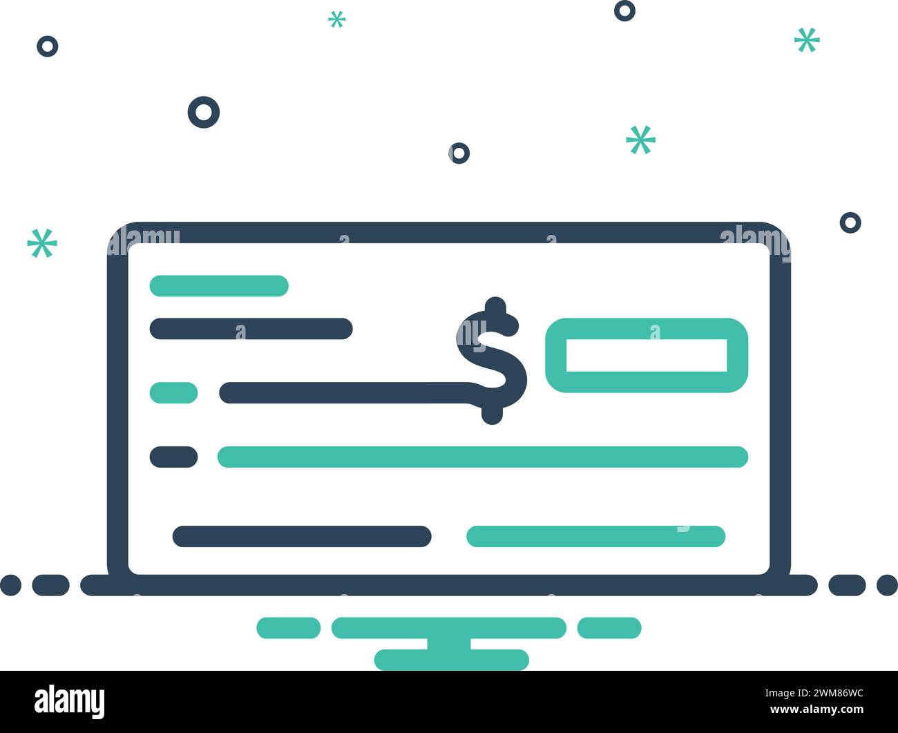 Icon for cheque,bank Stock Vector Image & Art - Alamy