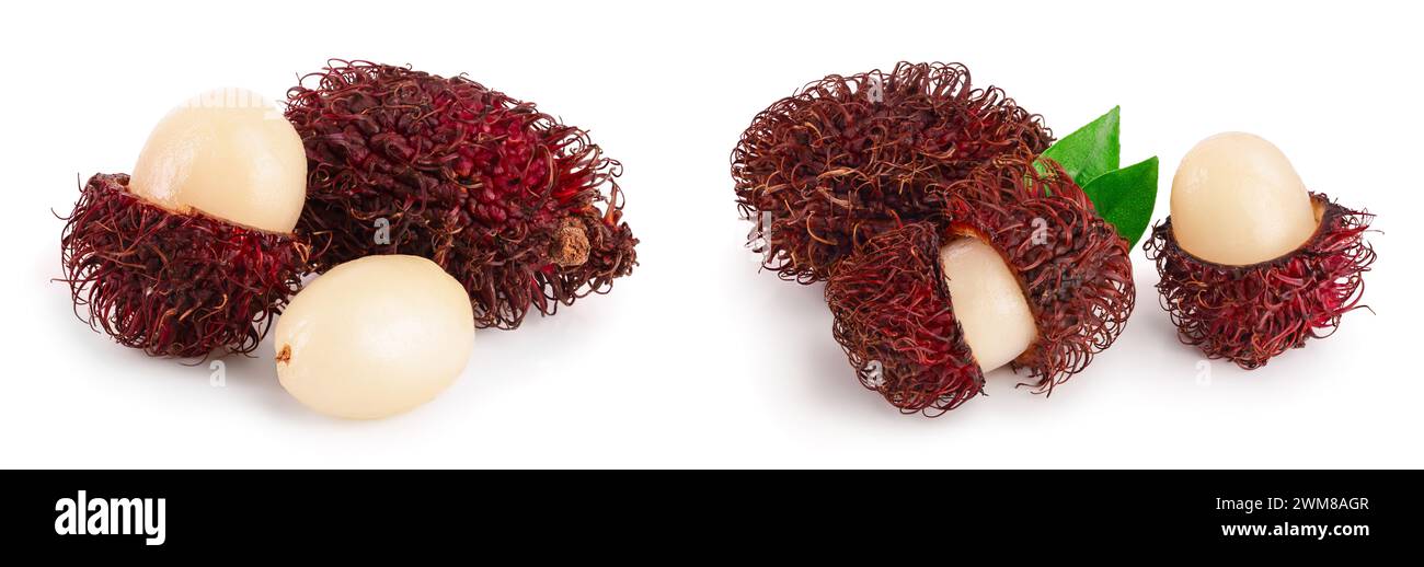 rambutan isolated on white background. Tropical fruit. Nephelium ...