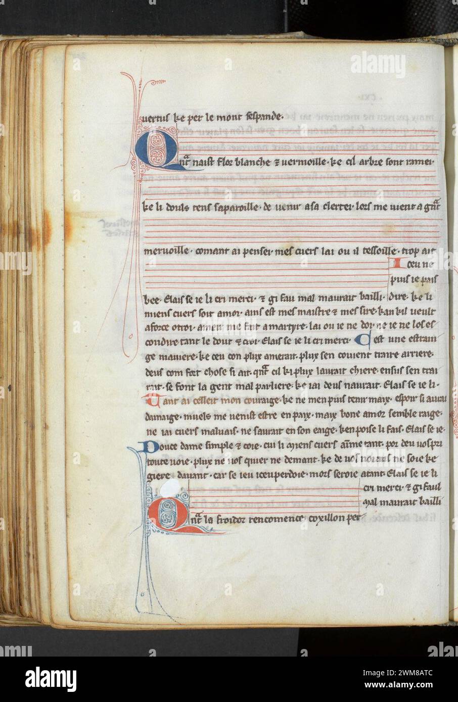 Cod. 389, f. 204v – Chansonnier français Trouvère C. Stock Photo