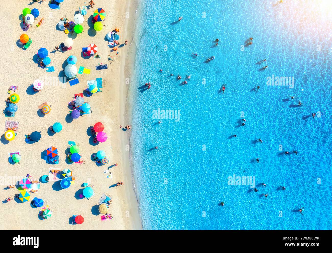 Aerial view blue sea lagoon hi-res stock photography and images - Alamy