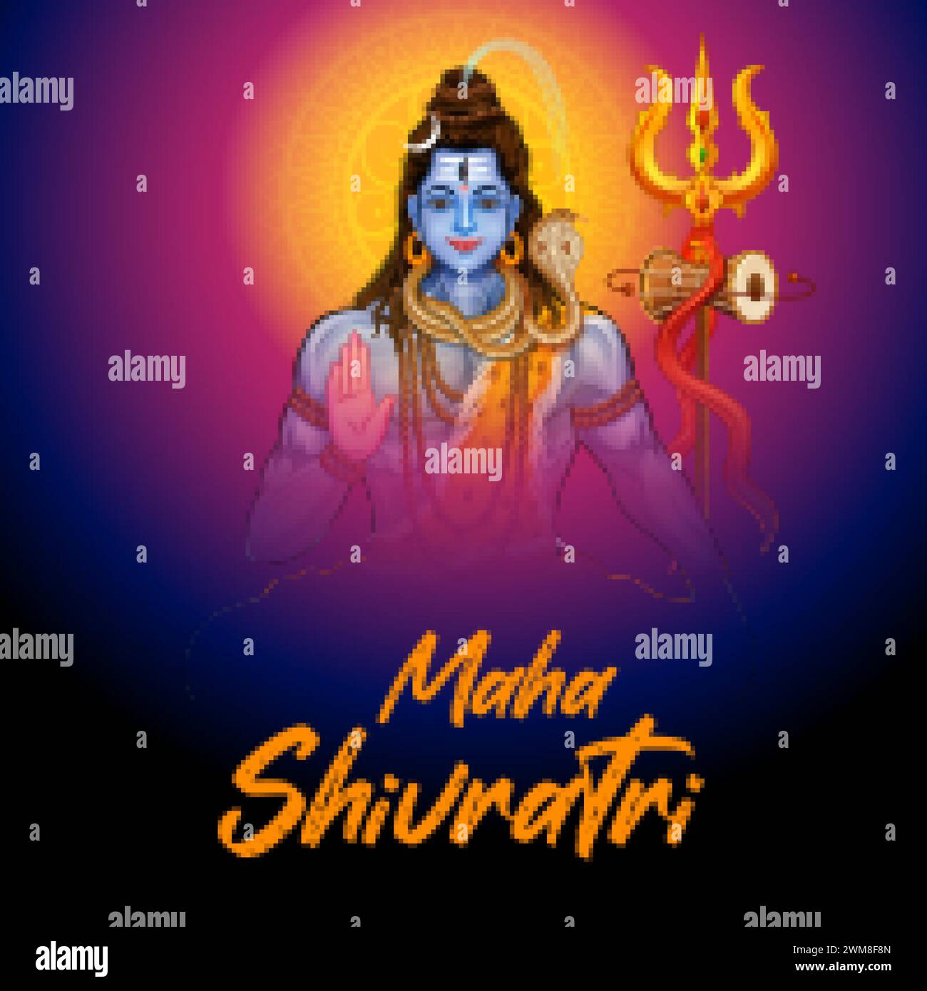 illustration of Lord Shiva, Indian God of Hindu for Maha Shivratri ...
