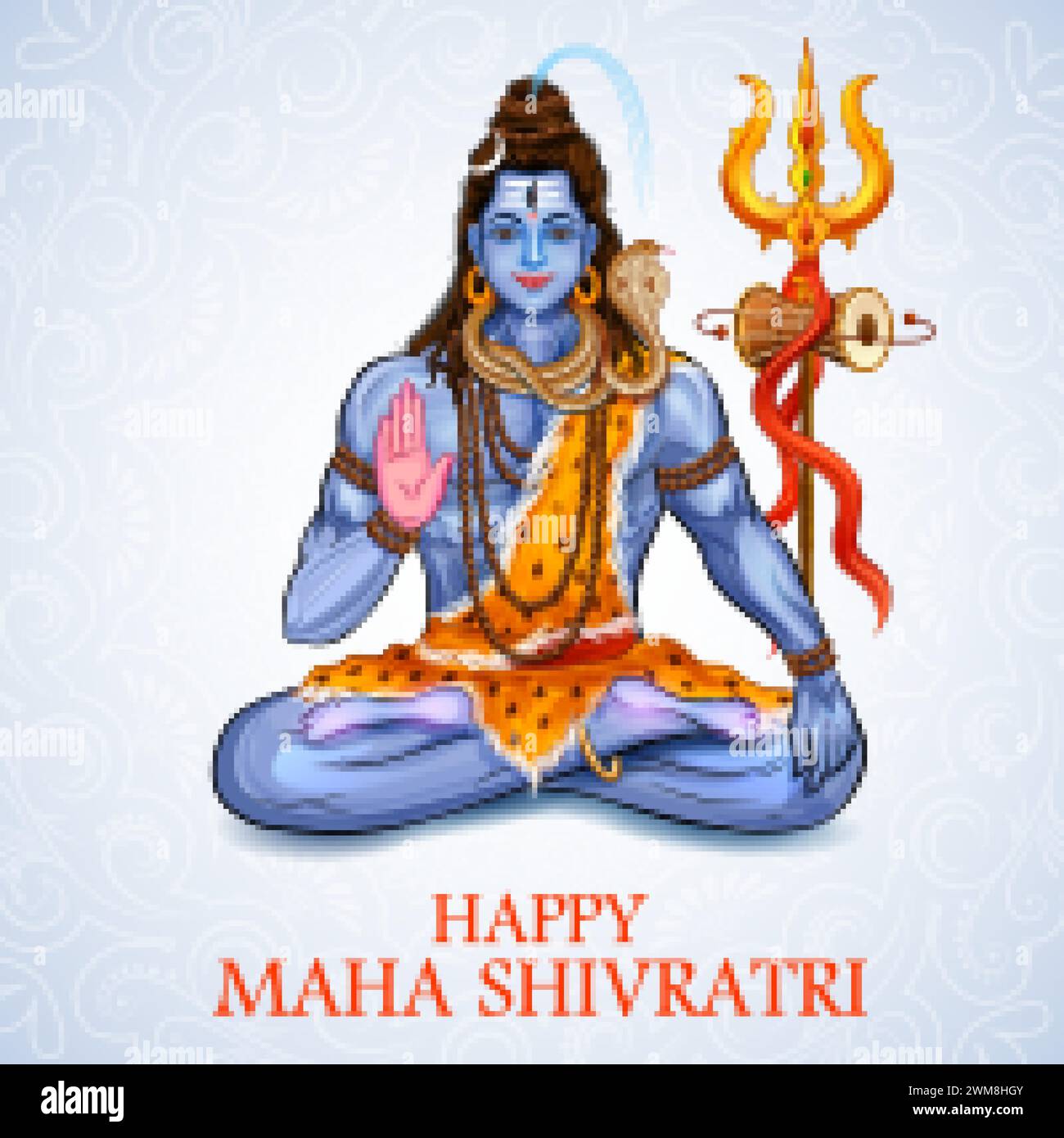 illustration of Lord Shiva, Indian God of Hindu for Maha Shivratri ...
