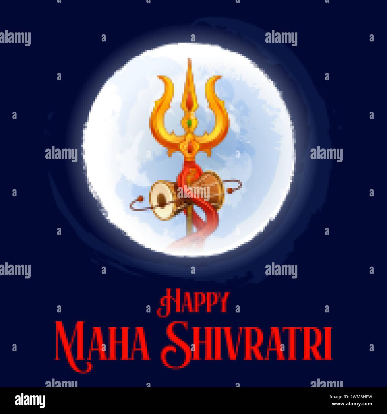 illustration of Lord Shiva, Indian God of Hindu for Maha Shivratri ...