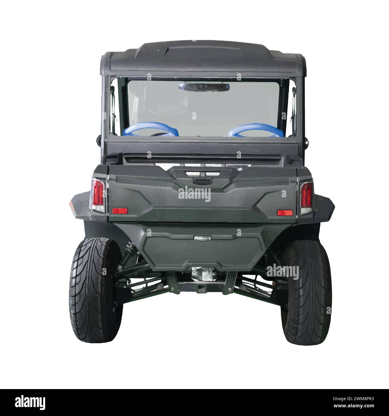 offroad black quad car right back view Stock Vector Image & Art Alamy