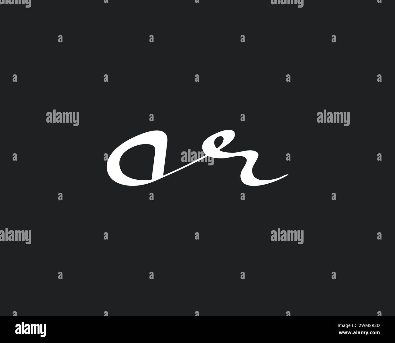 AR Letter Logo Design Template Vector Stock Vector