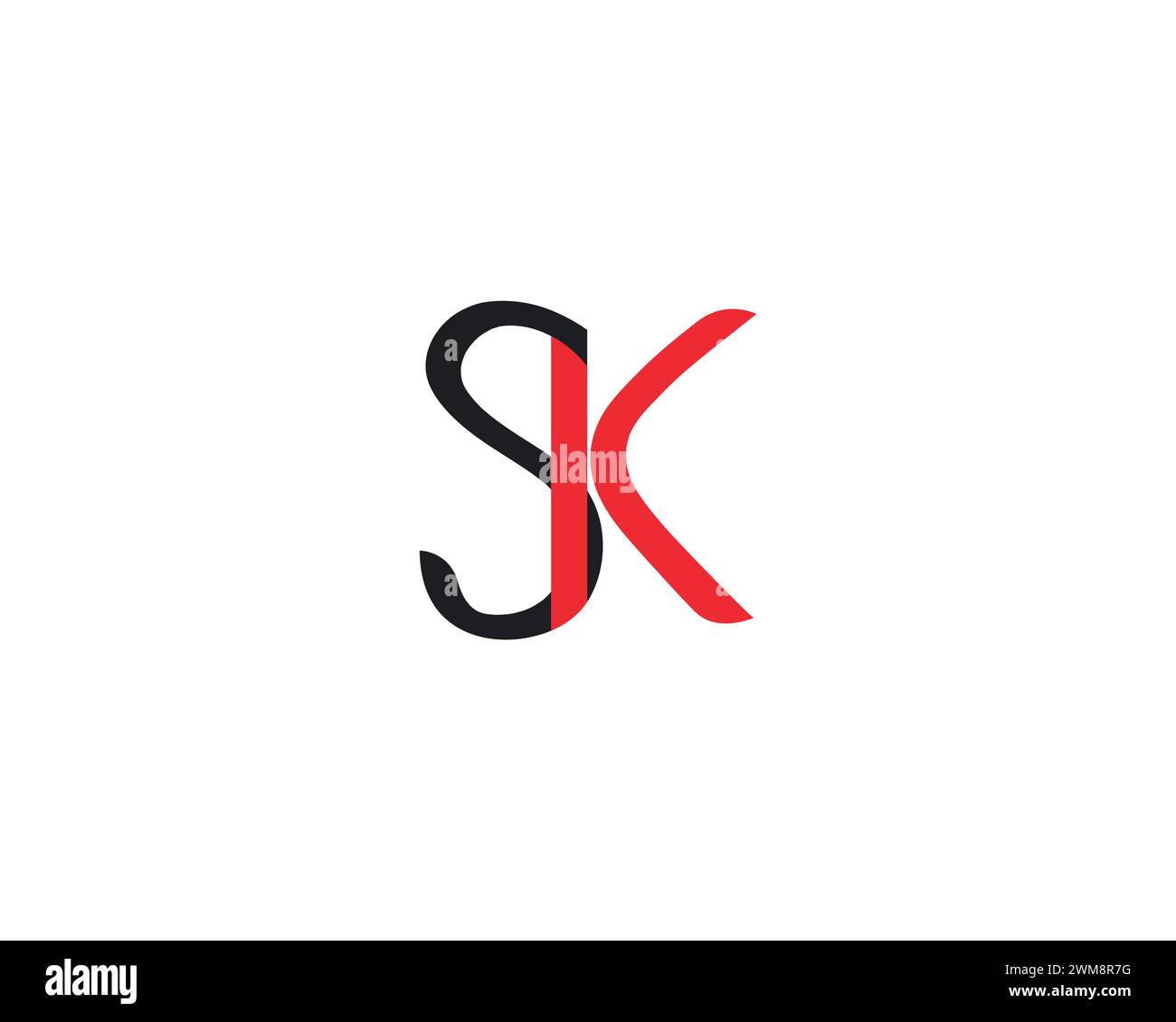 creative letter SK logo design vector template Stock Vector Image & Art