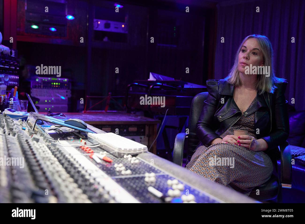 The daughter of guitarist Paco de Lucia, Lucia Sanchez, during an