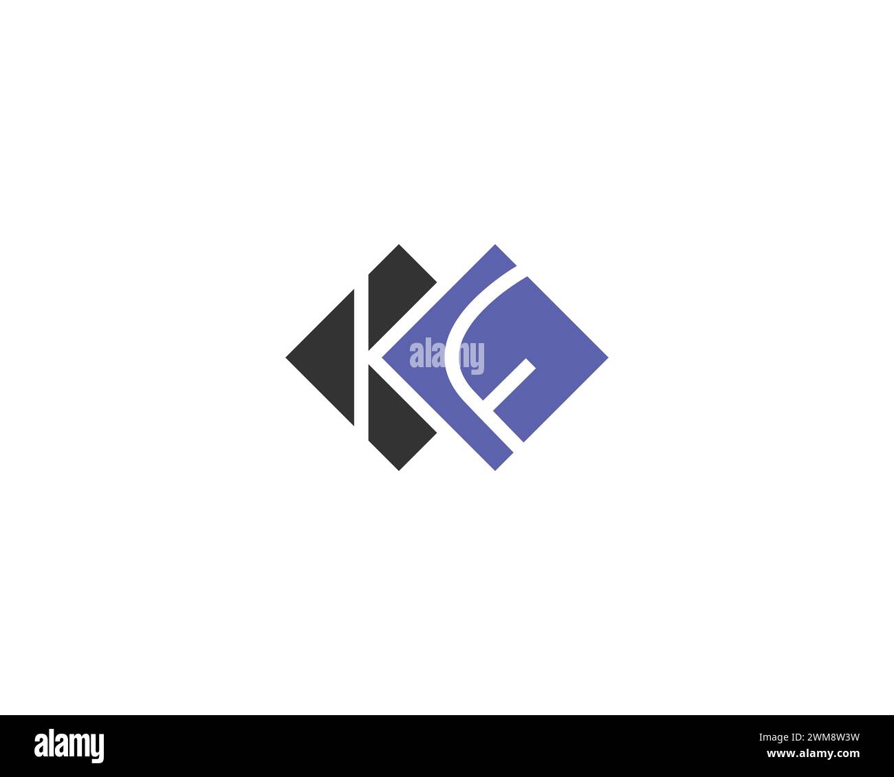 Creative KF Letter Logo Design Vector template Stock Vector