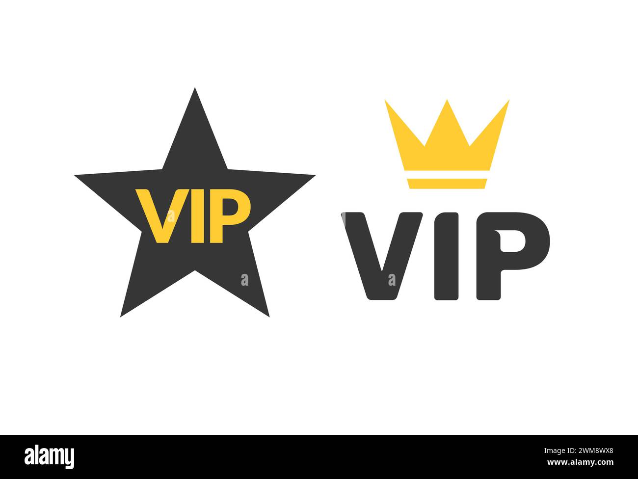 Vip icon flat exclusive important membership badge crown. Vip icon ...
