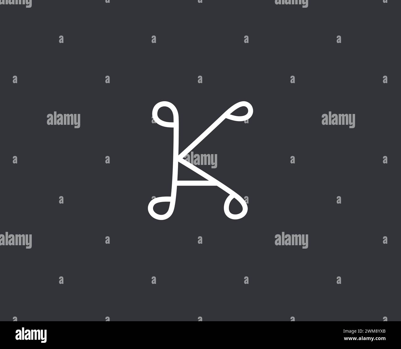 creative letter KA logo design vector template Stock Vector