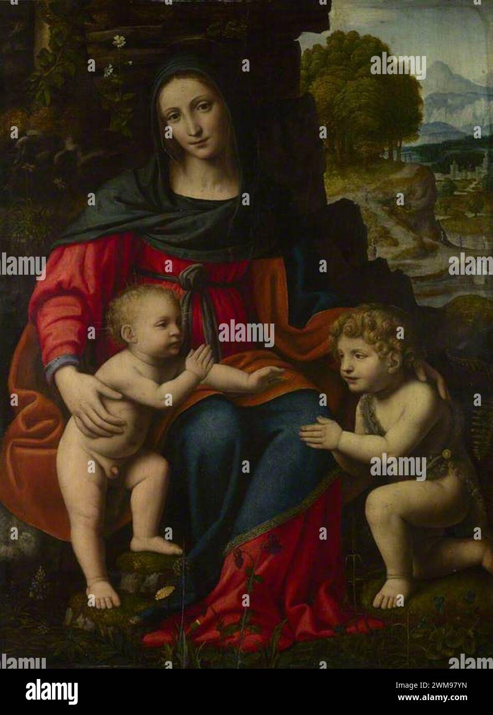 Bernardino Luini (c.1480-c.1532) - The Virgin and Child with Saint John ...