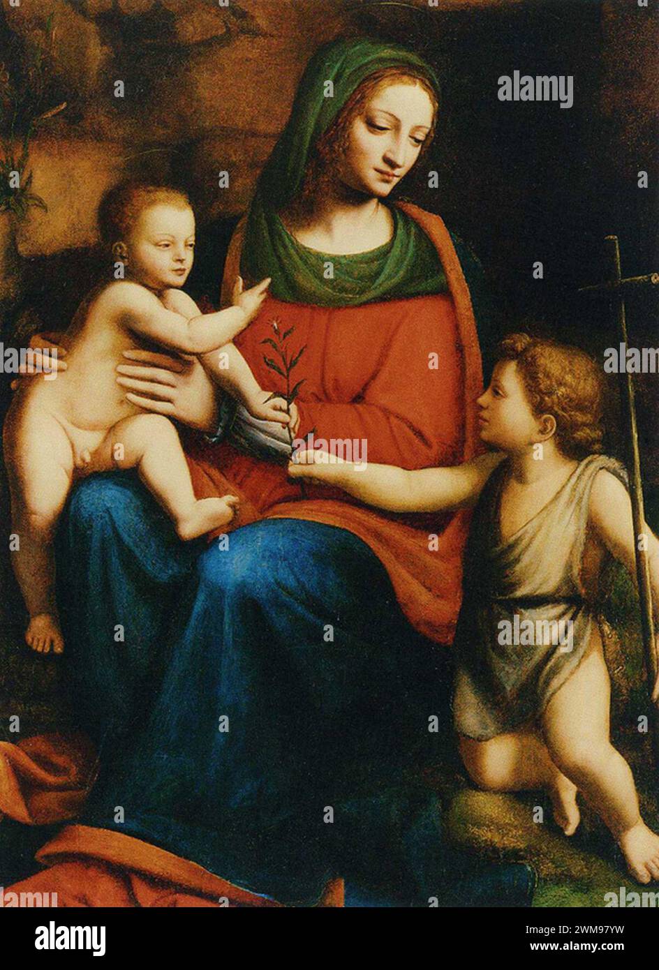 Bernardino Luini - Madonna and Child with St John 33099 Stock Photo - Alamy