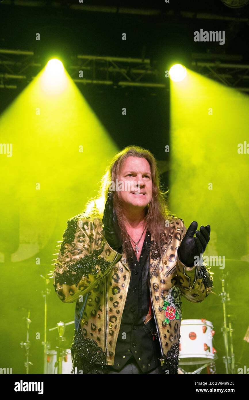 Nottingham, UK, 25/02/2024, Chris Jericho of rock band Fozzy perform at