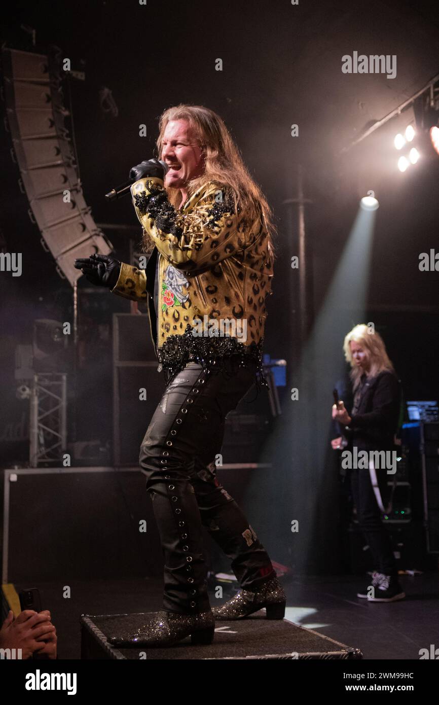 Nottingham, UK, 25/02/2024, Chris Jericho of rock band Fozzy perform at