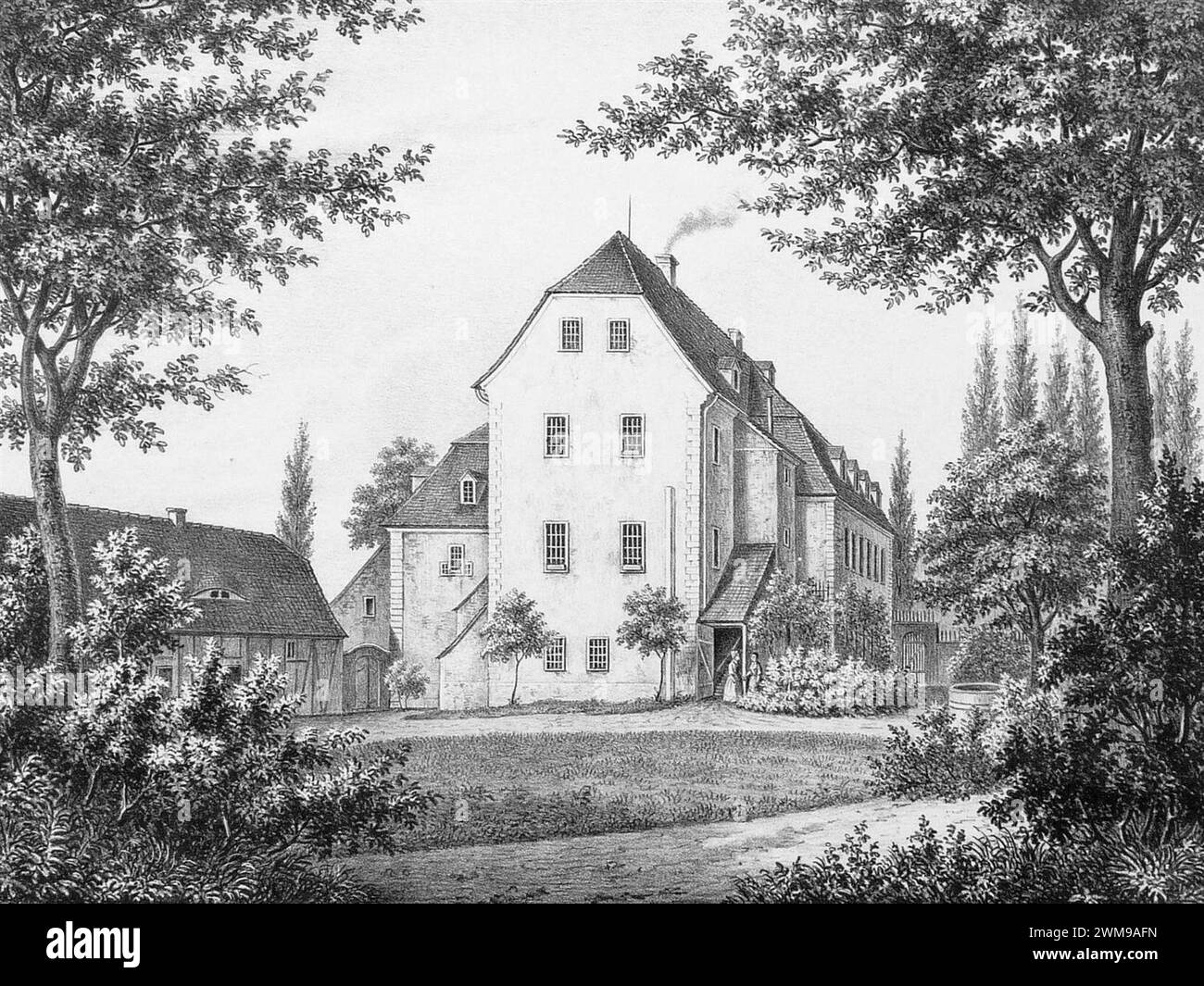 Berthelsdorf, Zinzendorfschloss mit Anbauten Stock Photo Alamy
