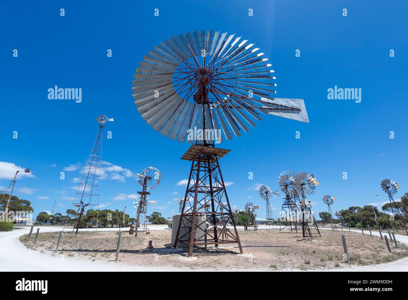 Australia biggest windmill on display at the Penong Windmill Museum. South Australia, SA, Australia Stock Photo