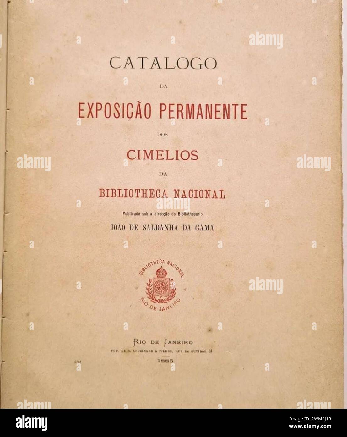 Bibliotecário João de Saldanha da Gama 1885. Stock Photo