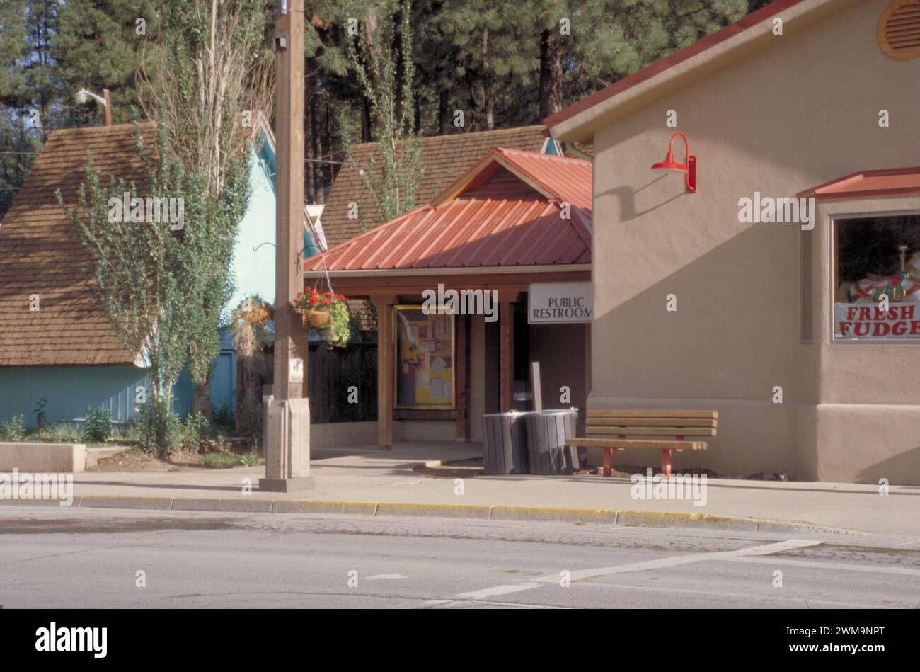 Billy the Kid Trail - Public Restroom in Ruidoso Stock Photo - Alamy