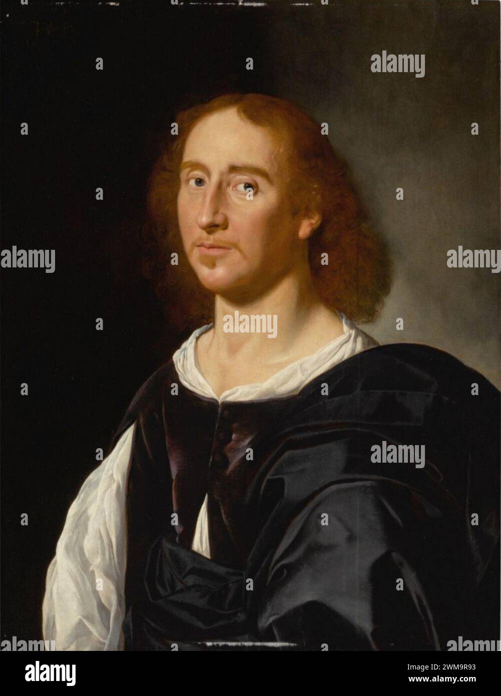 Jan van Bijlert - Portrait of a gentleman wearing a purple doublet and ...