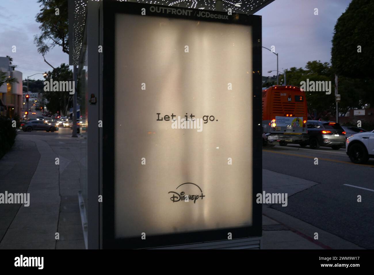 Los Angeles, California, USA 23rd February 2024 Disney Let It Go Bus ...