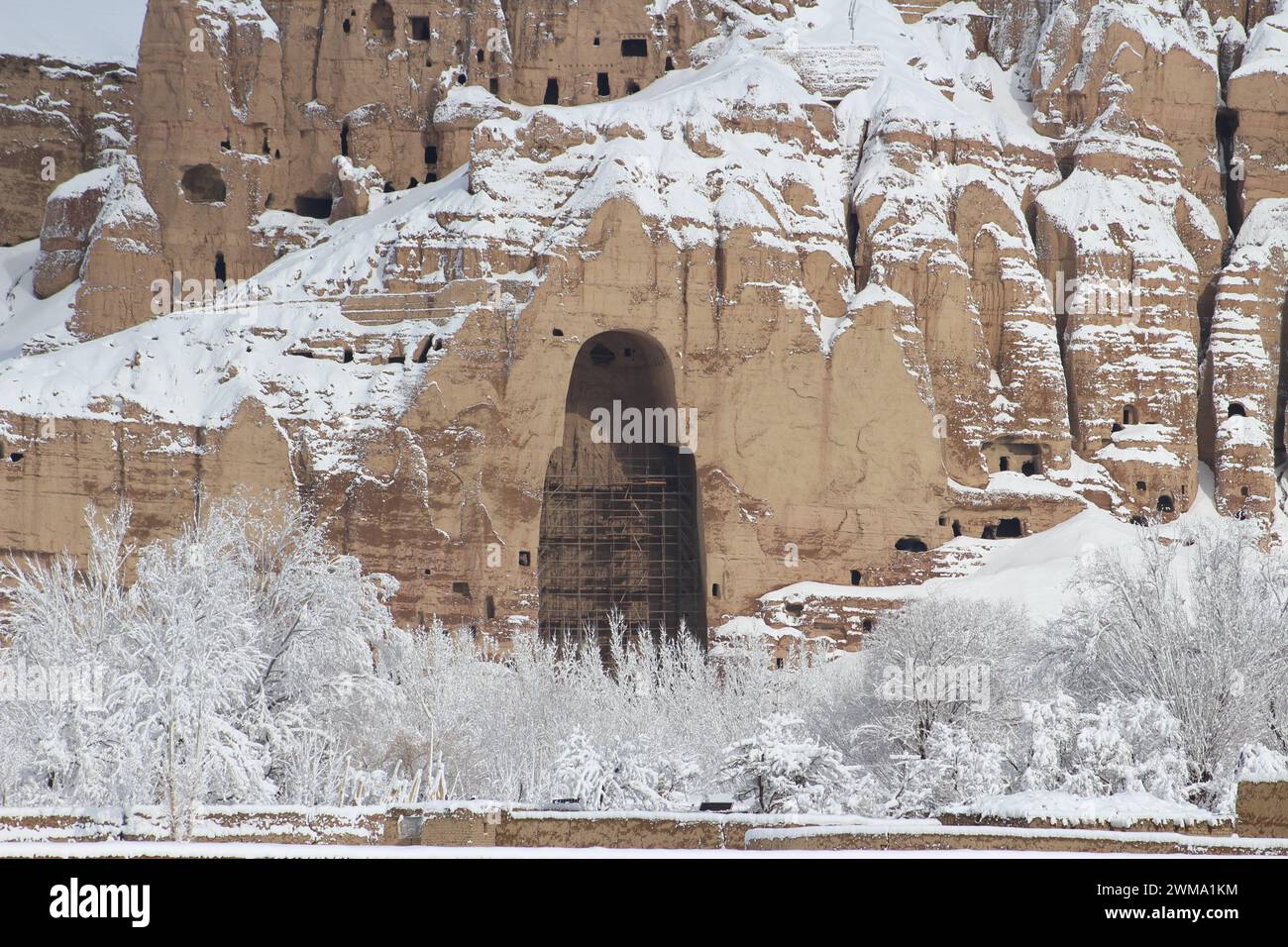 The Buddha statues in Bamiyan, Afghanistan, were large and historic